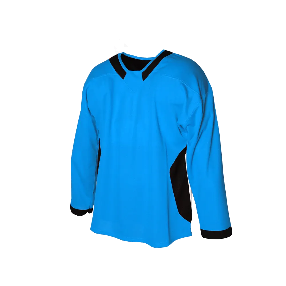 Light blue and black