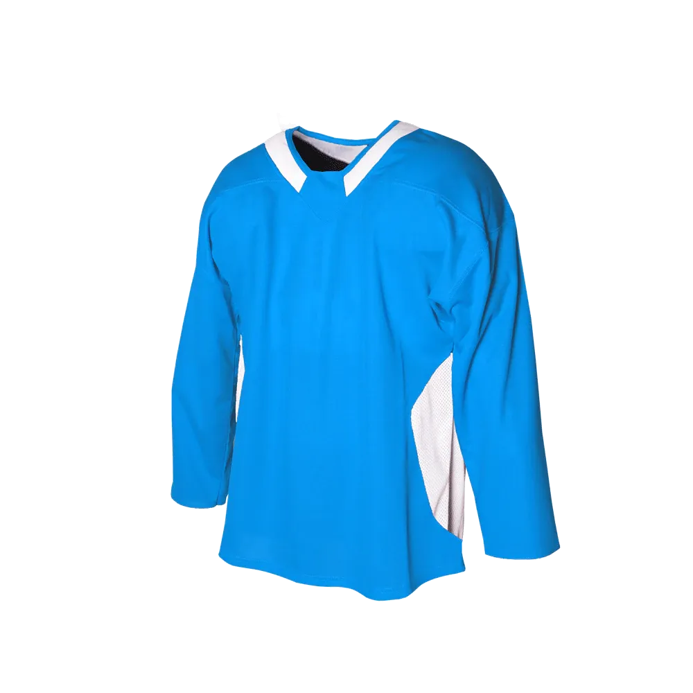 Light blue and white