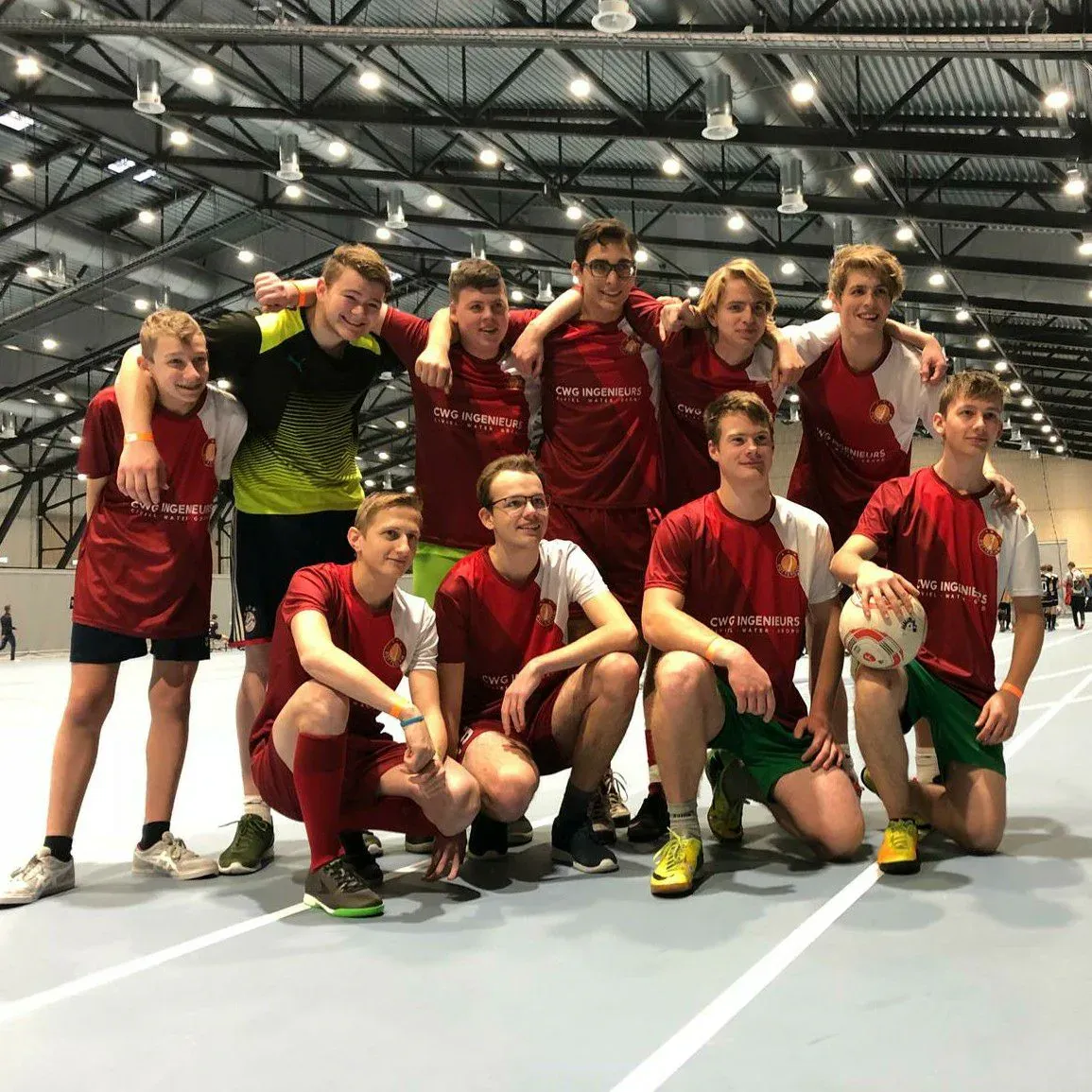Soccer team in custom kits