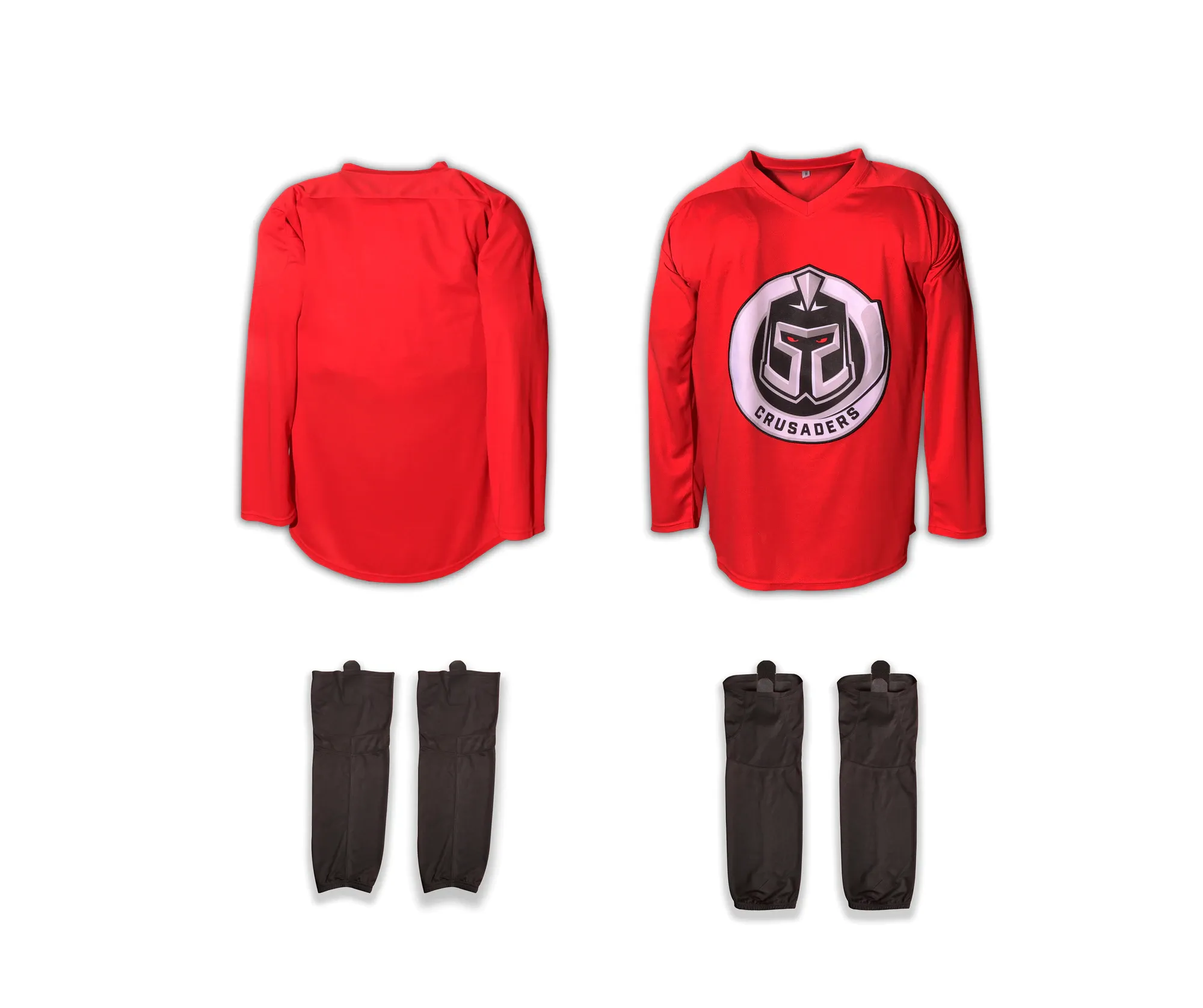 Single-colour practice jerseys with socks
