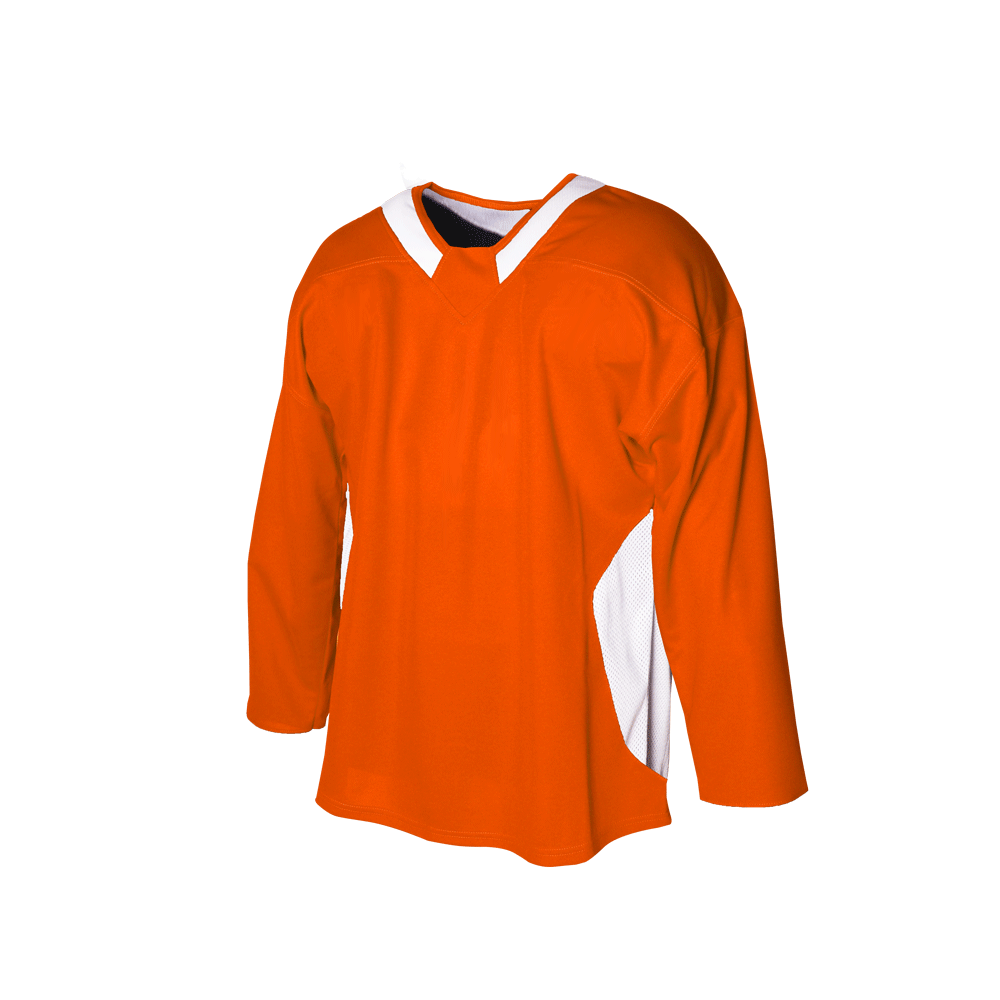 orange hockey practice jersey